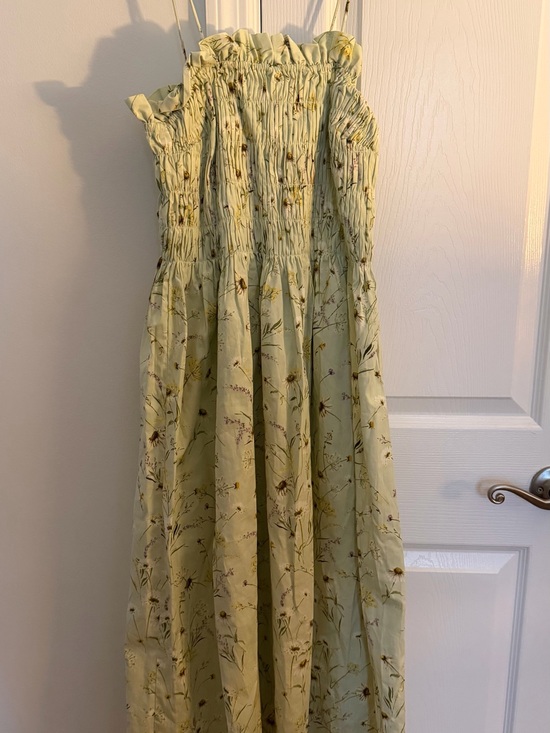 H&M Dresses & Skirts - H&M Pale Yellow Floral Smocked Maxi Dress